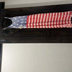 American flag maxi dress